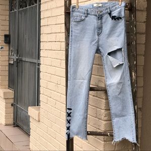 The Letters Studios high waisted skinny jeans